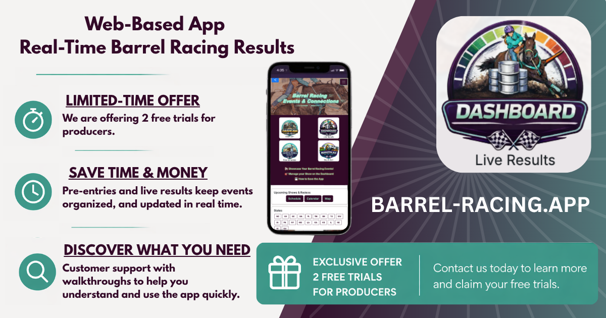 Horse Event Management for Barrel Racing | Online Entries & Live Scoring