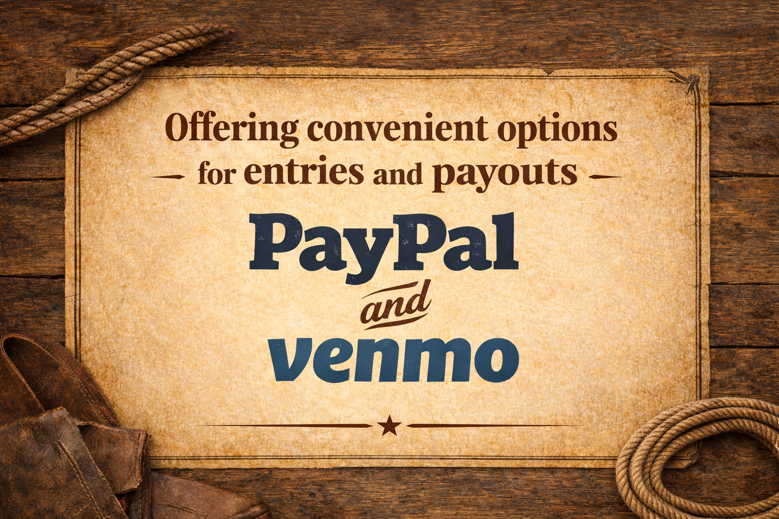 Offering convenient options for entries and payouts — PayPal and Venmo